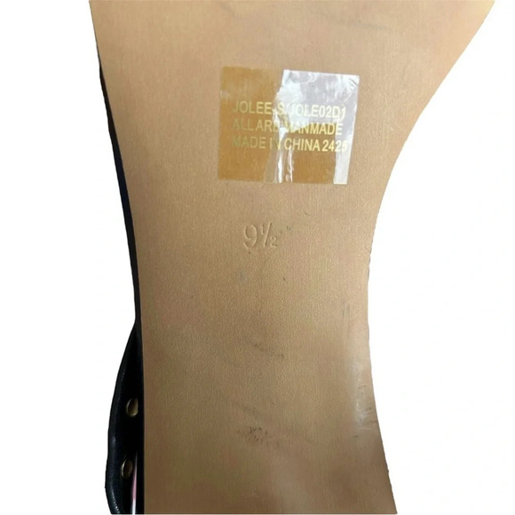 Steven New York Jacee Sandal Black Gold Studded Heels - Picture 9 of 9